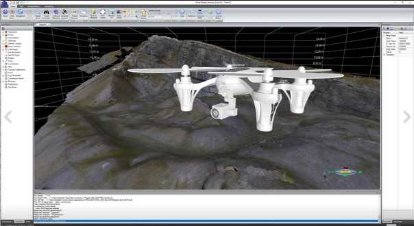 UAV/Drone avatar over an outcrop model